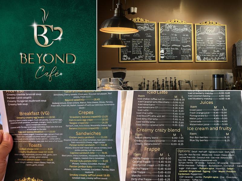 Beyond Cafe Menu