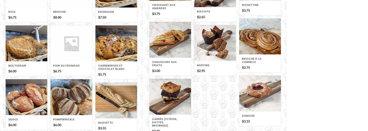 Pâtisserie Obsession Inc. Menu