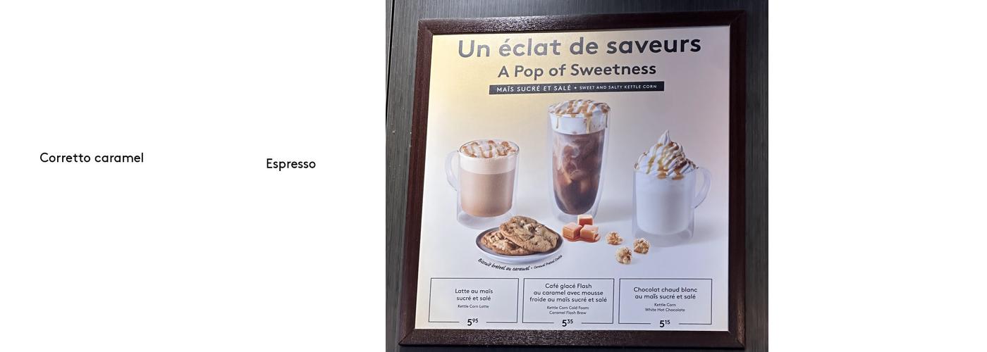 Second Cup Café Menu