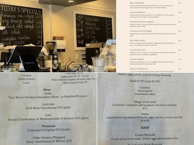 Marusya's Kitchen Menu