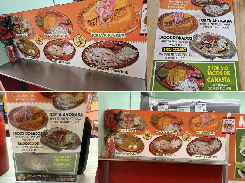 La Chiva Tapatia Menu