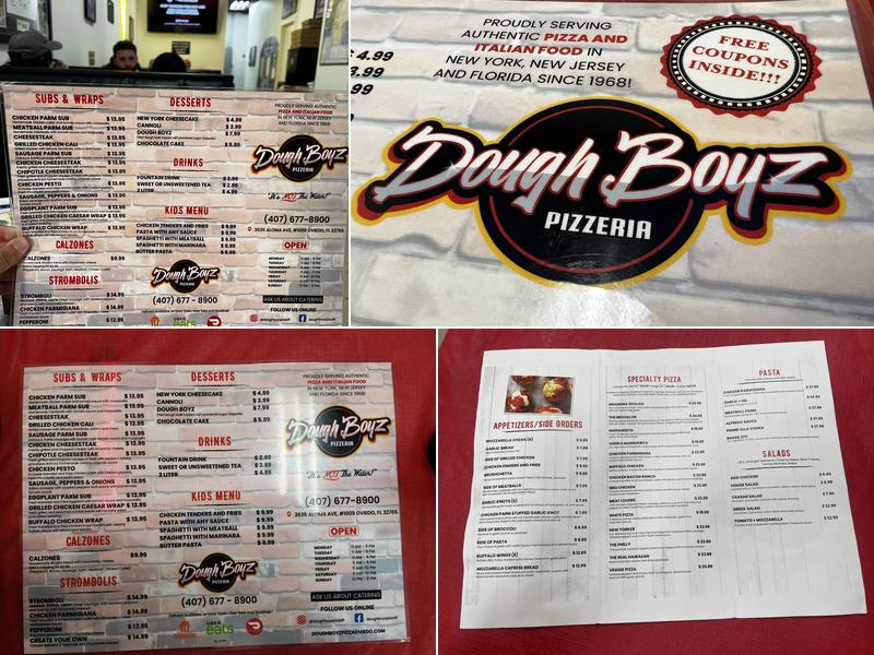 Dough Boyz Pizza Menu