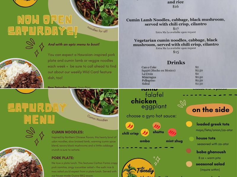 Friendly Nettle Menu