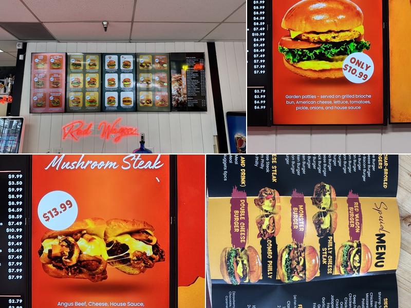 Red Wagon Burger Menu