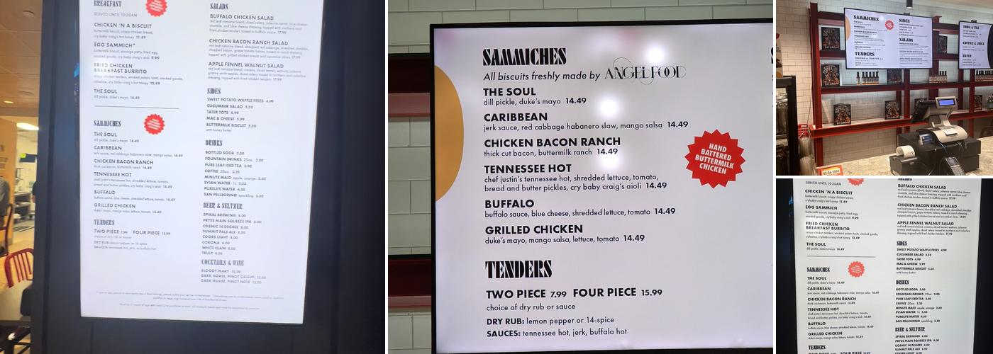 Northern Soul Fried Chicken Menu