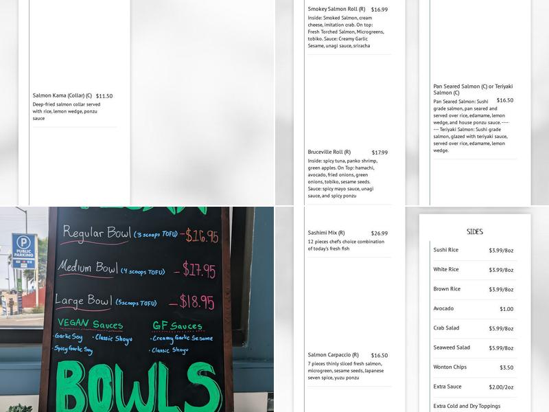 Fish & Things Poke Bar Menu