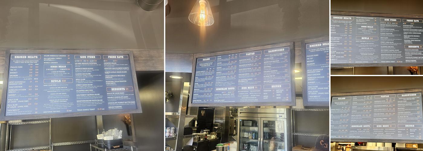 Copper Hill BBQ Menu