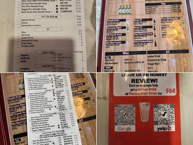 Dumpling The Noodle Kirkland Menu