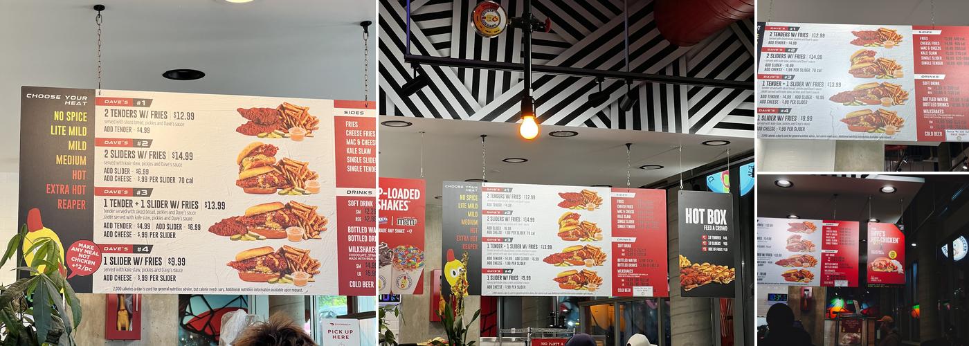 Dave's Hot Chicken Menu