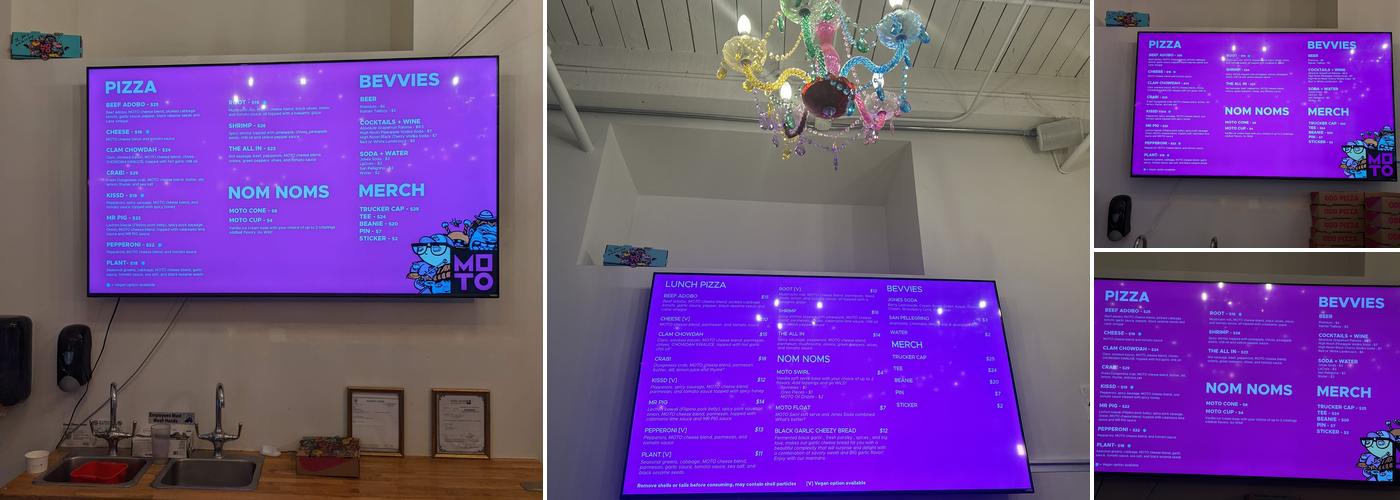 MOTO Pizza Belltown Menu