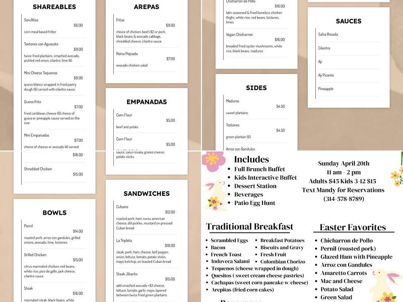 Salsa Rosada Menu