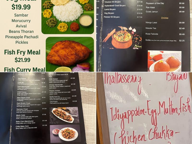 KGF Indian Restaurant Menu