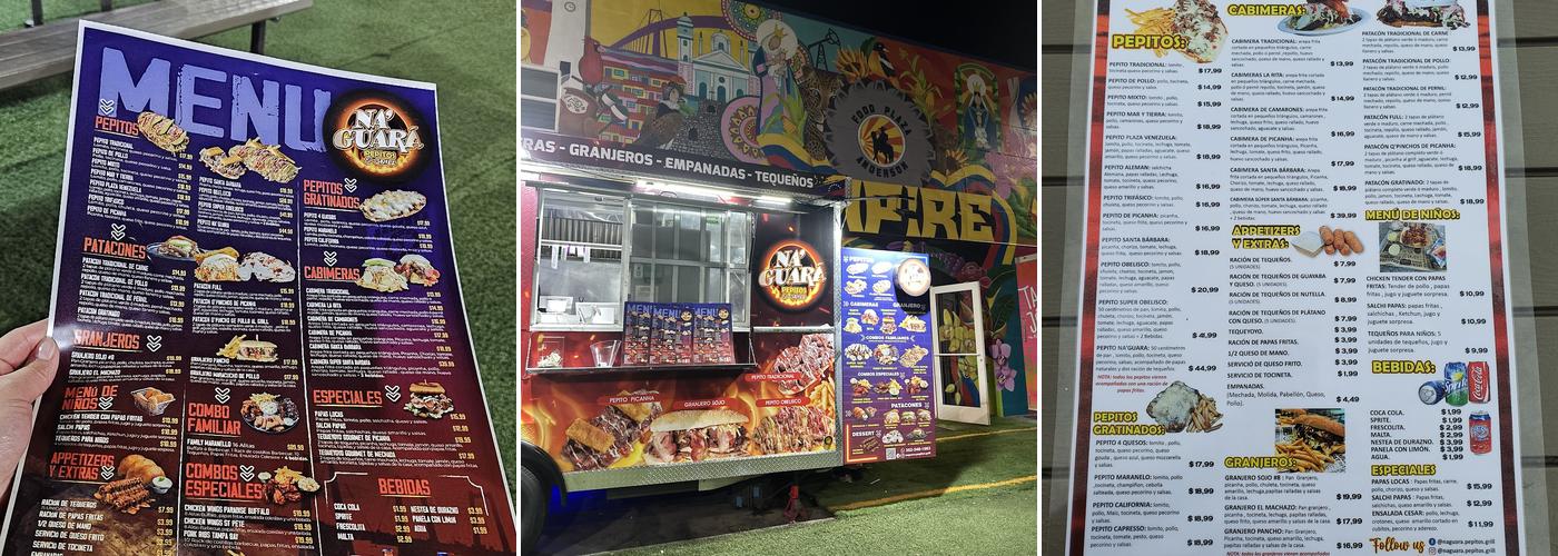 Naguara Pepitos & Grill Menu
