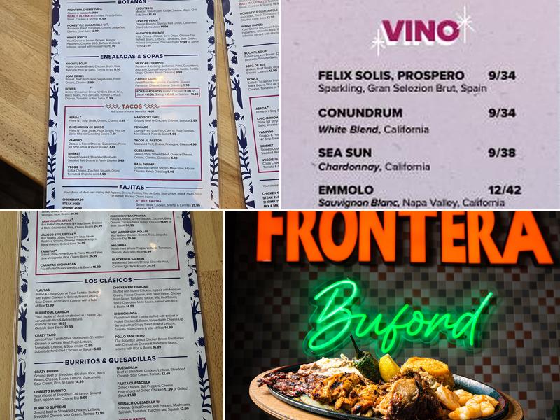 Frontera Mexican Kitchen Menu
