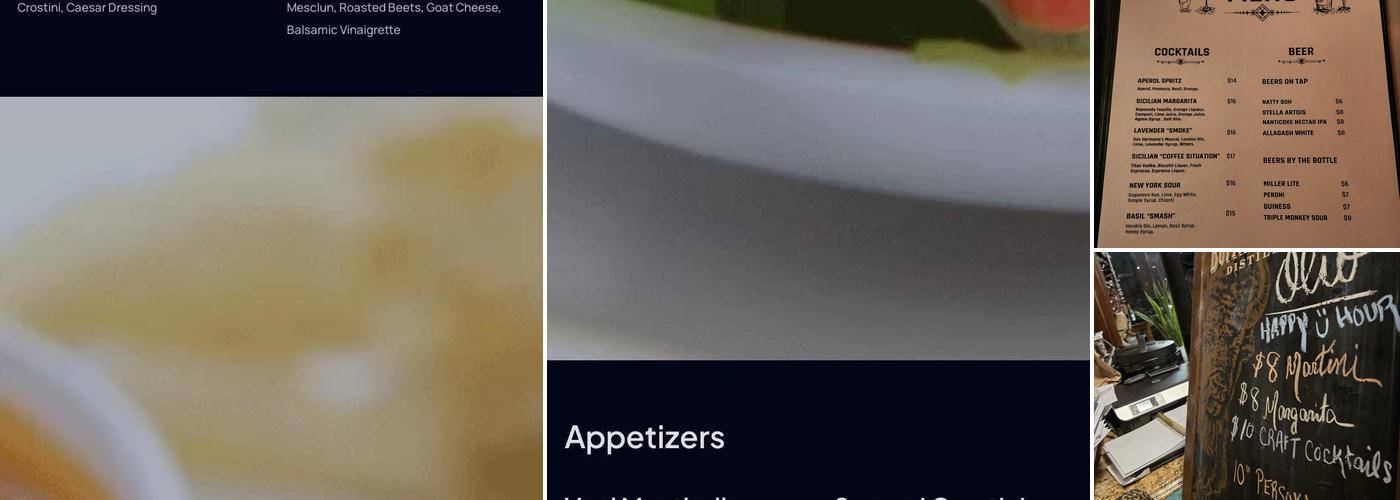 Olio Italian Kitchen Menu