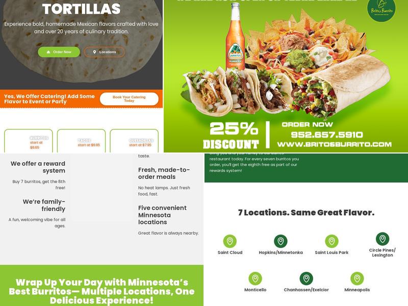 Brito’s Burrito Menu