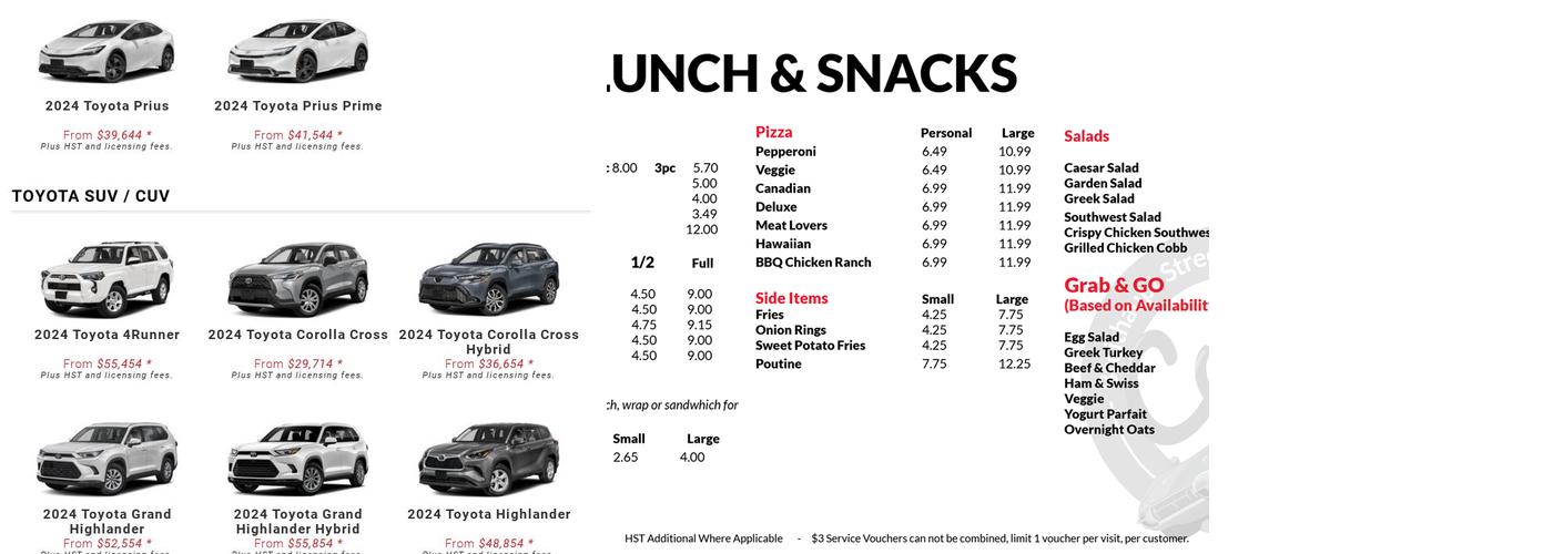 Breithaupt Street Garage Cafe Menu