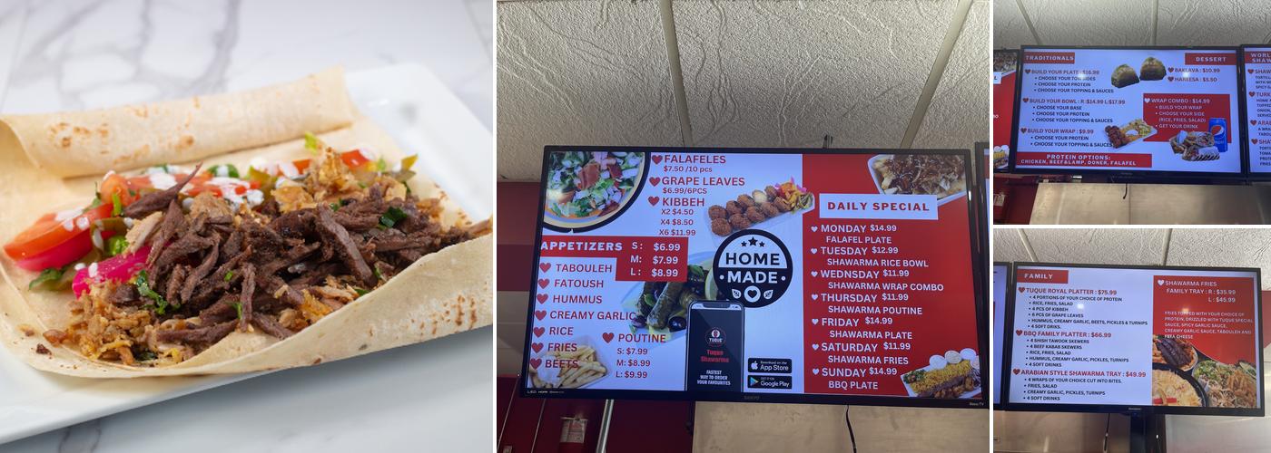 Tuque Shawarma Menu