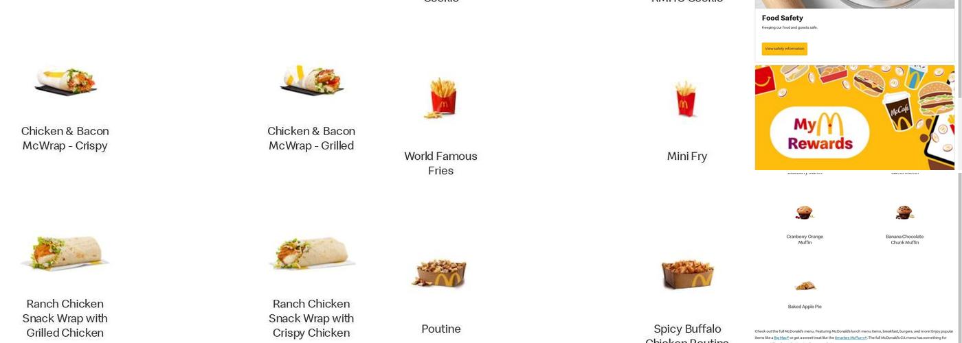 McDonald’s Menu