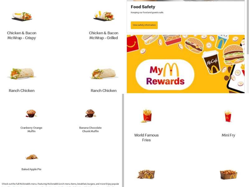 McDonald’s Menu