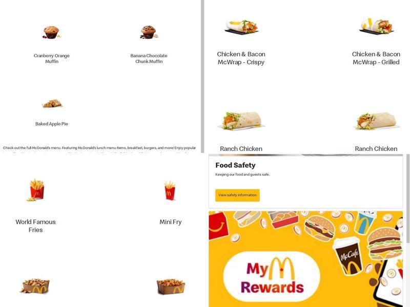 McDonald’s Menu