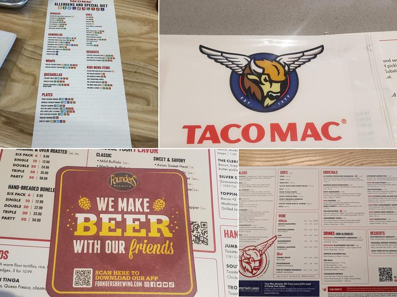 Taco Mac Macon Menu