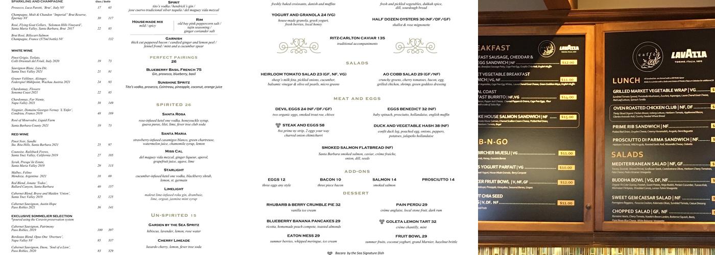 Caffè Menu