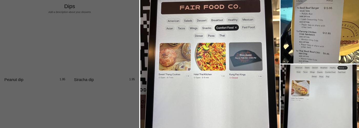 M Express Kitchen Menu