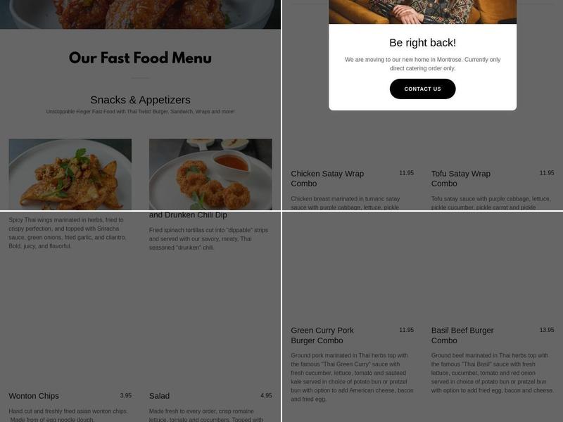 M Express Kitchen Menu