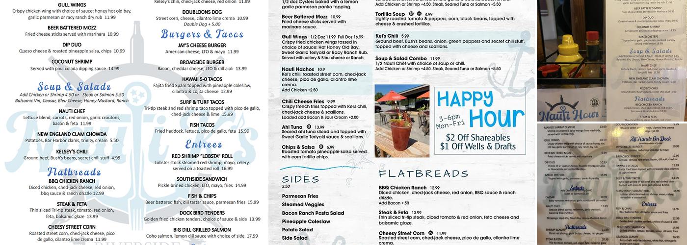 Nauti K's Riverside Bar & Grill Menu