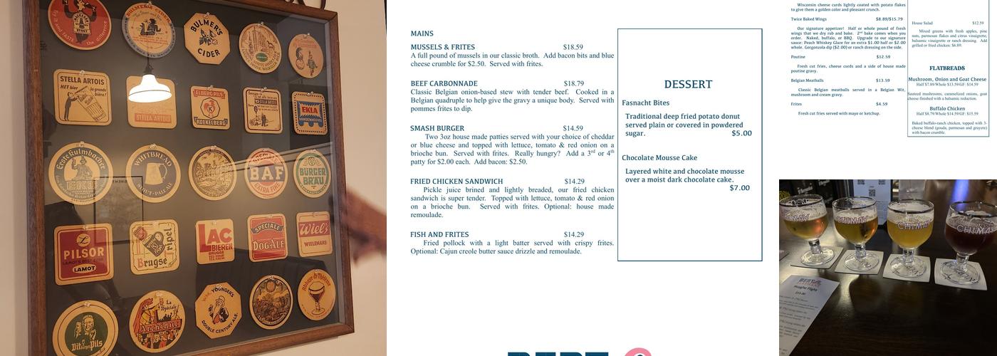 Bert & The Elephant Menu