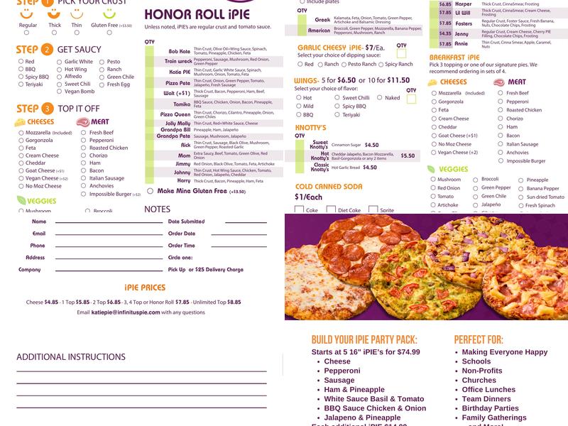 Infinitus Pie Louisville Menu