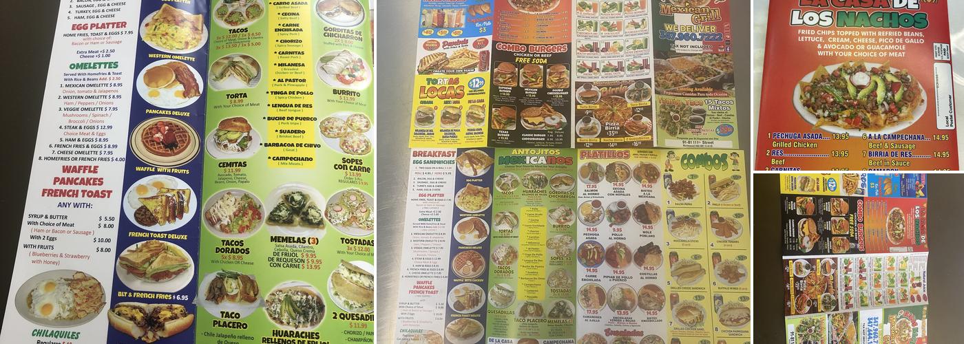 Ricos Nachos mexicana Grill Menu