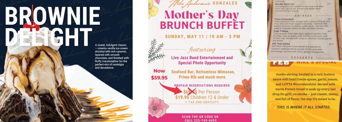 Mike Anderson's - Prairieville Menu