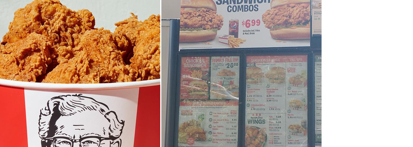 KFC Menu