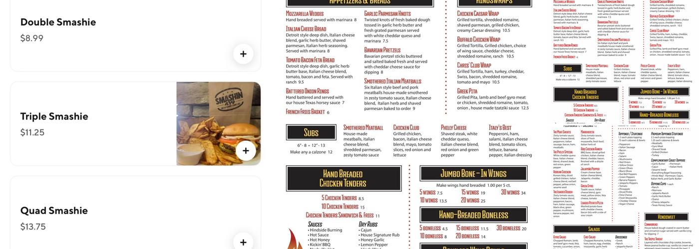 Hindsight Pizza Kitchen Menu
