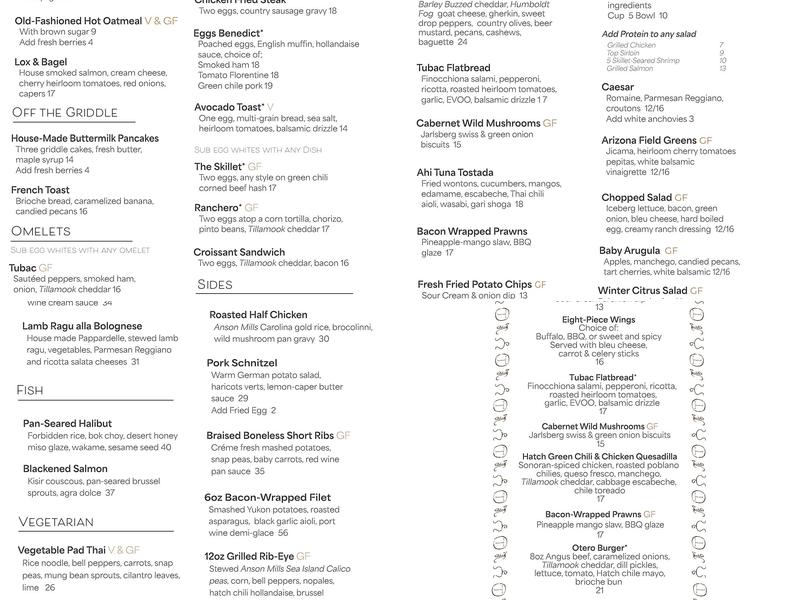 Stables Ranch Grille Menu