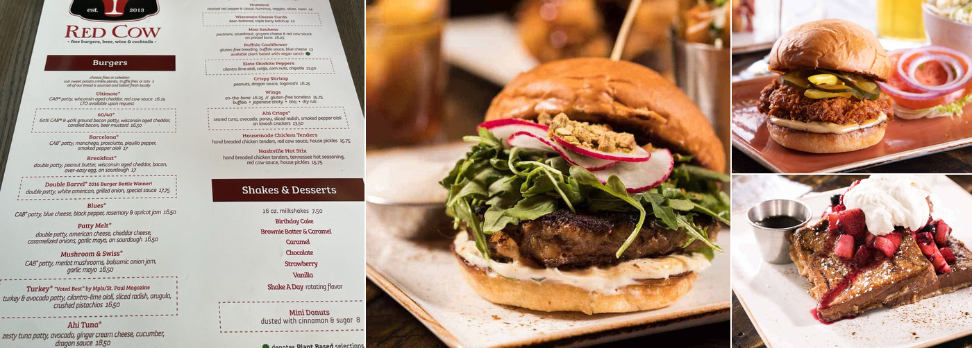 Red Cow Wayzata Menu