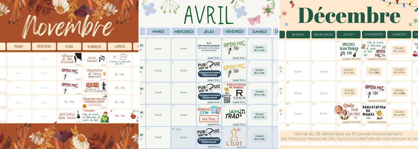 L'Îlot Café-Buvette Menu