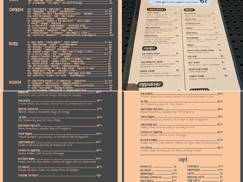 Babacool Centropolis Menu