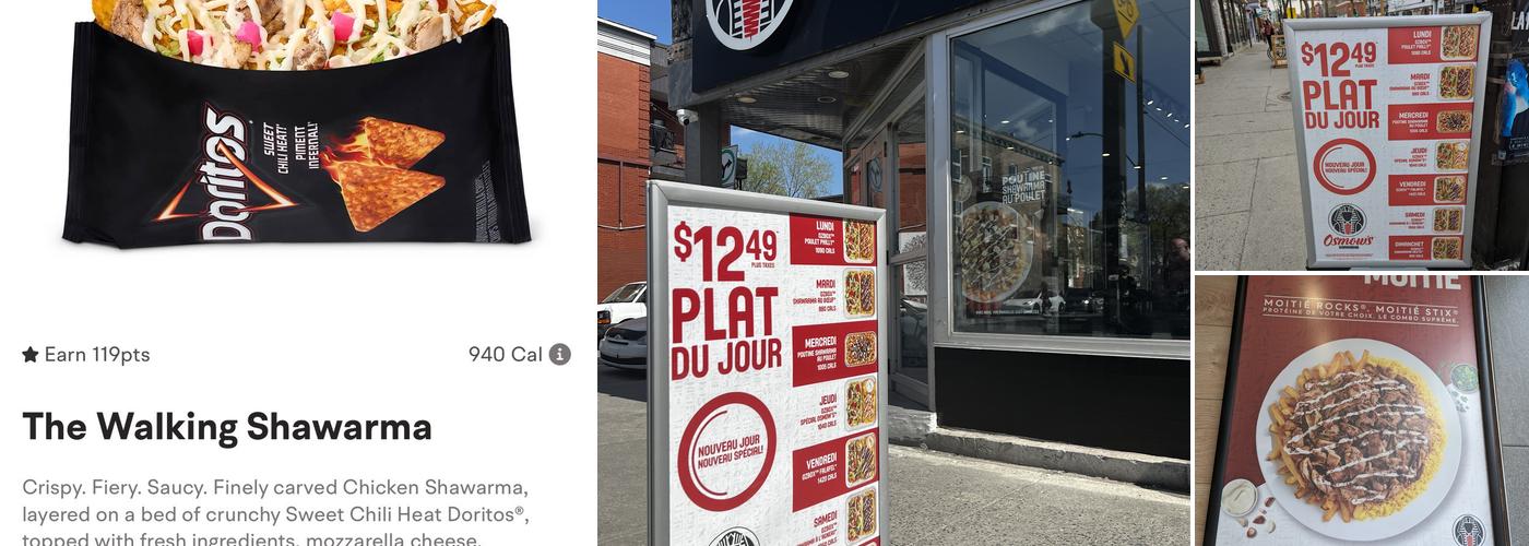 Osmow's Shawarma Menu