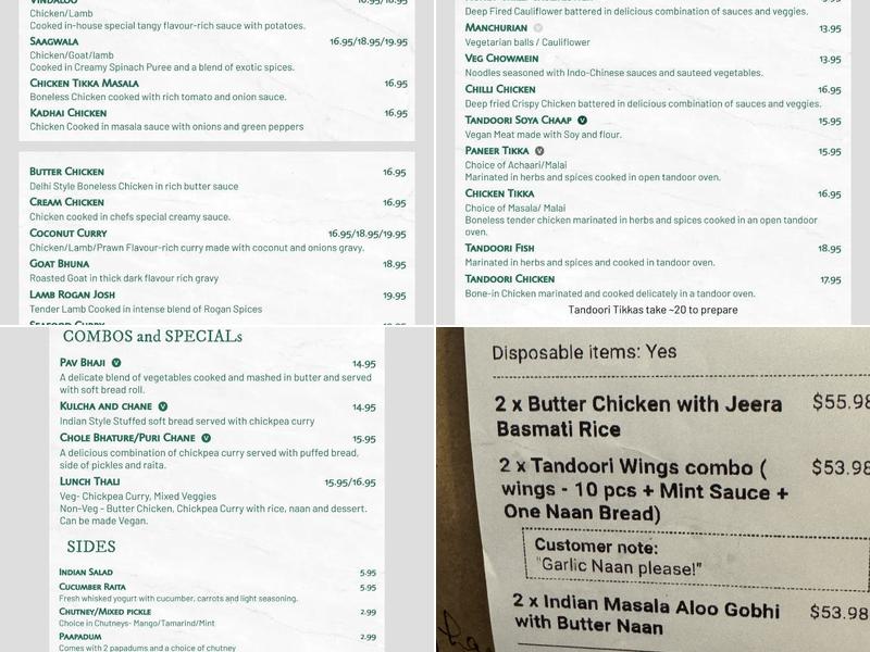 Beeryani Indian Cuisine Menu