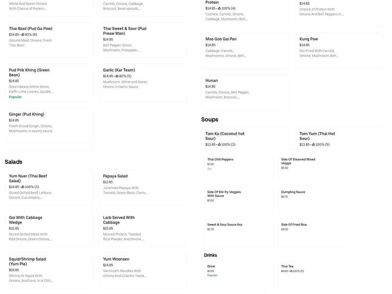 Bubble Tea Express Menu