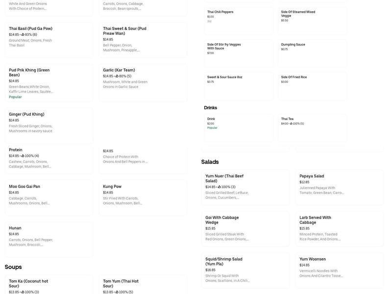 Bubble Tea Express Menu