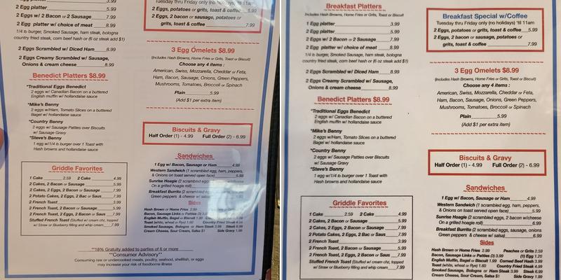 Big Mike's Restaurant Menu