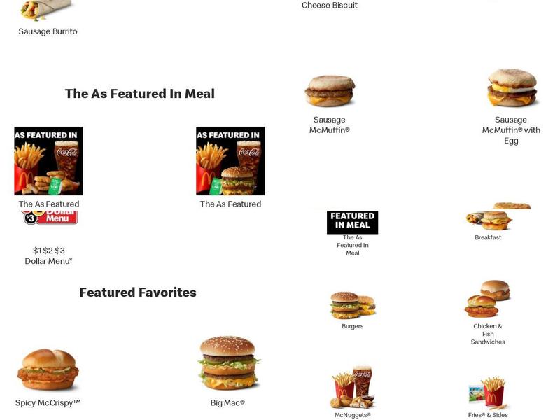 McDonald's Menu