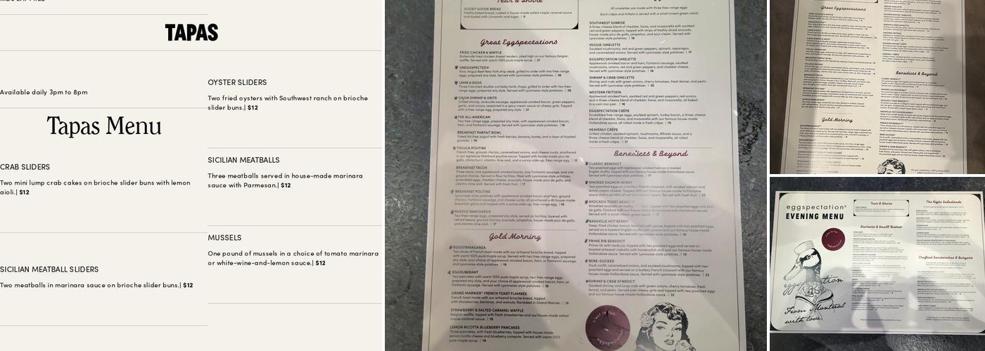 eggspectation - Charlotte Menu