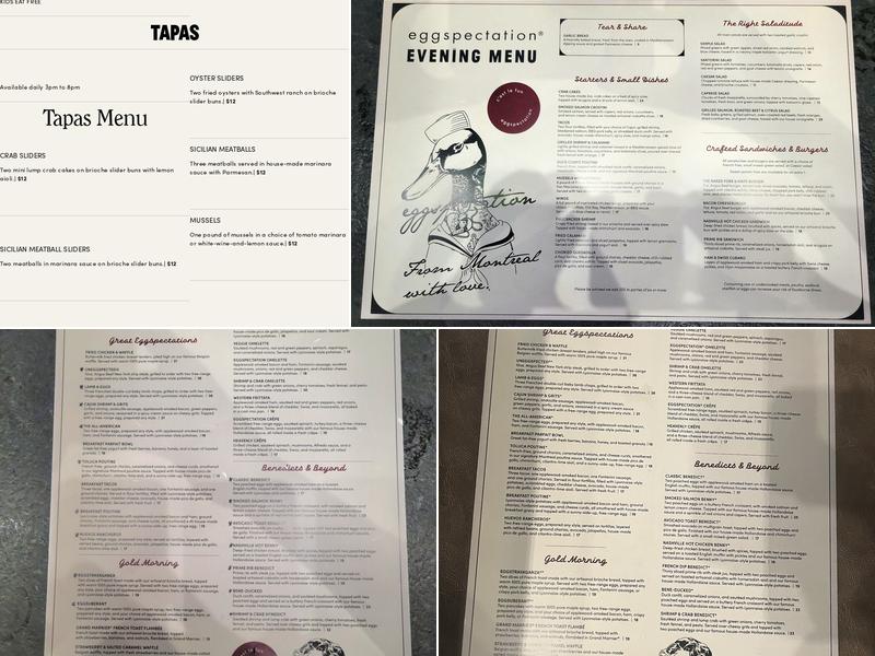 eggspectation - Charlotte Menu