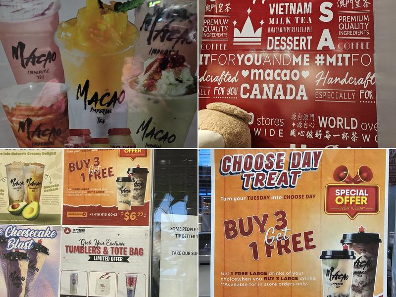 Macao Imperial Tea - Scarborough Toronto Canada Menu