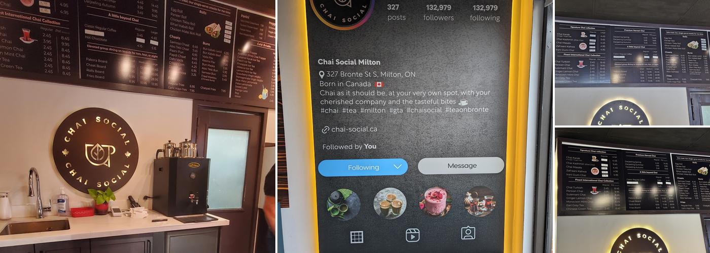 Chai Social - Milton Menu